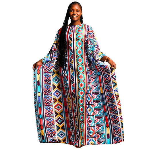 New Ndebele African Bubu Dress by Tribe Afrique (Kaftan) - Tribe Afrique