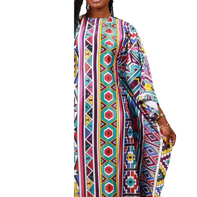New Ndebele African Bubu Dress by Tribe Afrique (Kaftan) - Tribe Afrique