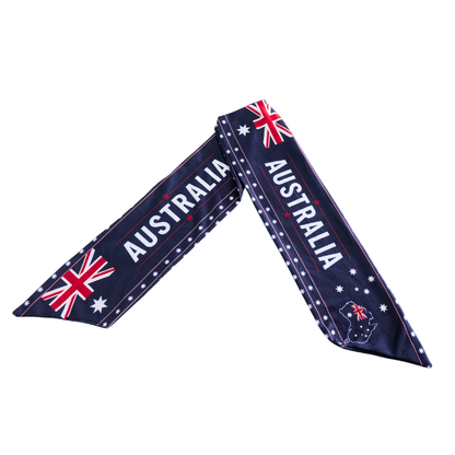 Proudly Australian Aussie Love Double-Sided Fleece Scarf for supporters by Tribe Afrique
