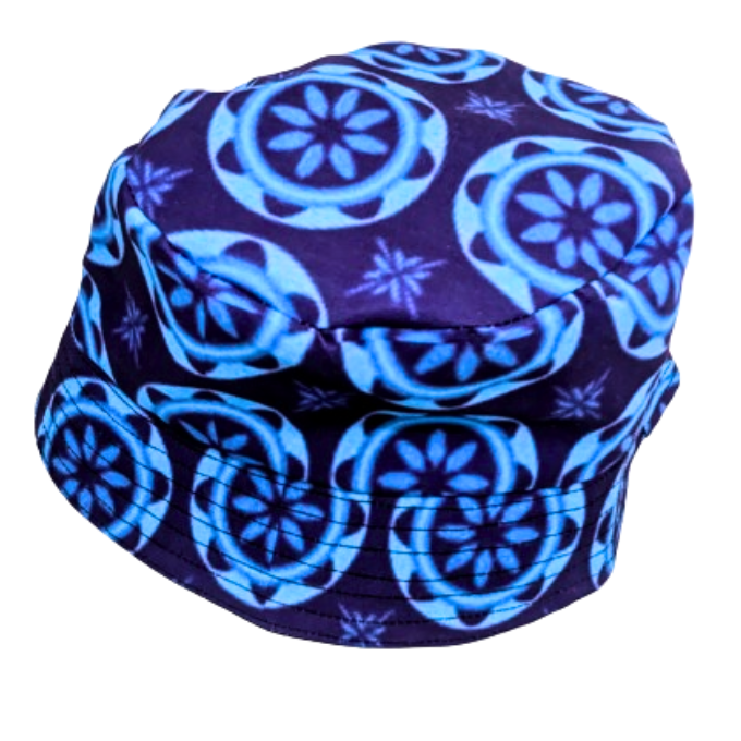 Blue Shwe shwe inspired African Bucket hat by Tribe Afrique - Tribe Afrique