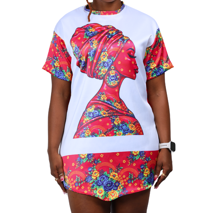 Luxury Tsonga Heritage Tunic Shirt with Matching Head Wrap