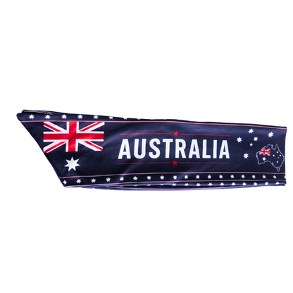 Proudly Australian Aussie Love Double-Sided Fleece Scarf for supporters by Tribe Afrique