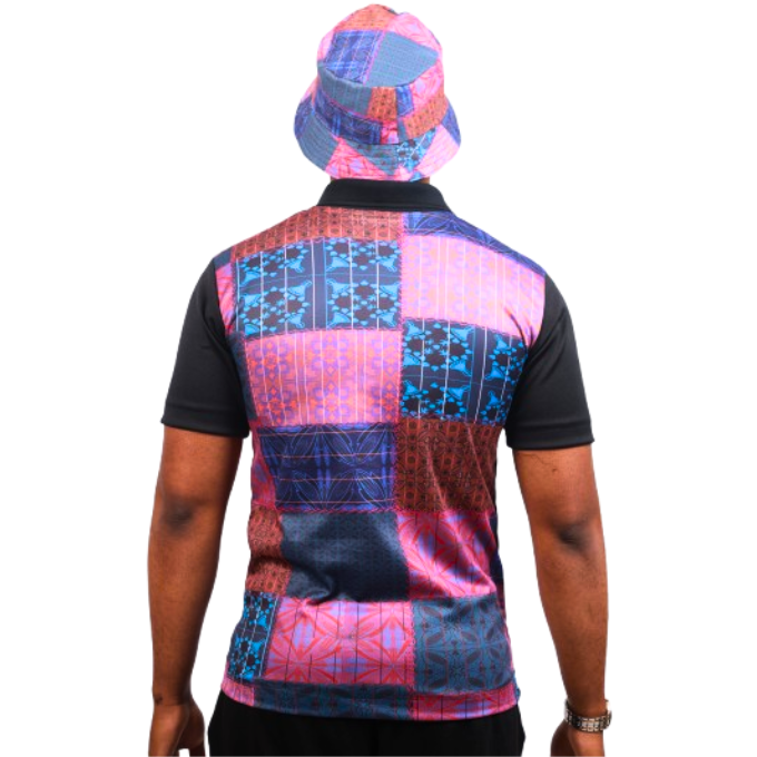 Basotho All Nations Heritage African Golf Shirt with Matching Bucket Hat by Tribe Afrique - Tribe Afrique