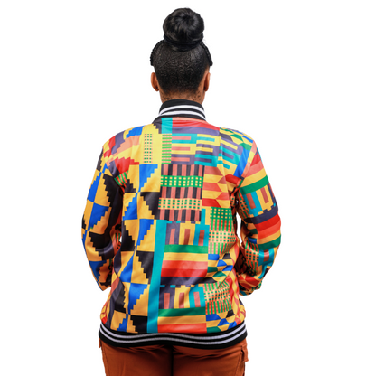 Kente African Bomber Jacket by Tribe Afrique - Tribe Afrique