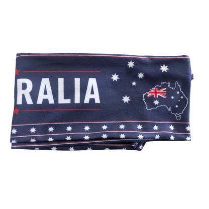 Proudly Australian Aussie Love Double-Sided Fleece Scarf for supporters by Tribe Afrique