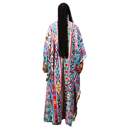 New Ndebele African Bubu Dress by Tribe Afrique (Kaftan) - Tribe Afrique