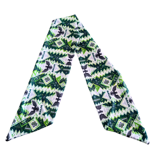 Proudly Nigerian Naija Super Eagles Double-sided Fleece Scarf by Tribe Afrique