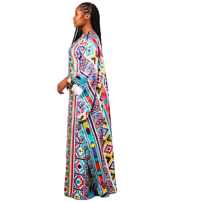 New Ndebele African Bubu Dress by Tribe Afrique (Kaftan) - Tribe Afrique