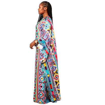 New Ndebele African Bubu Dress by Tribe Afrique (Kaftan) - Tribe Afrique