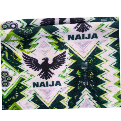 Proudly Nigerian Naija Super Eagles Double-sided Fleece Scarf by Tribe Afrique