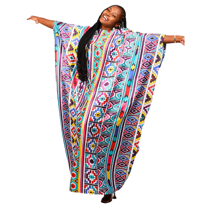 New Ndebele African Bubu Dress by Tribe Afrique (Kaftan) - Tribe Afrique