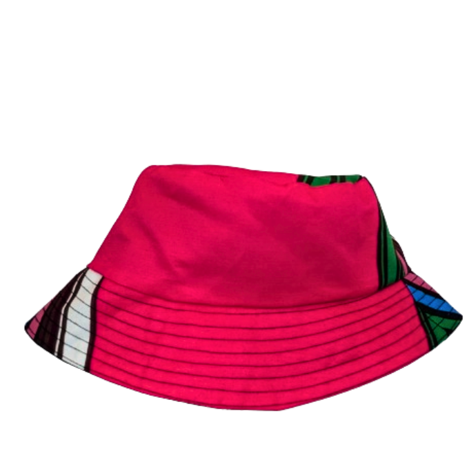 Pink Venda African Bucket hat by Tribe Afrique - Tribe Afrique