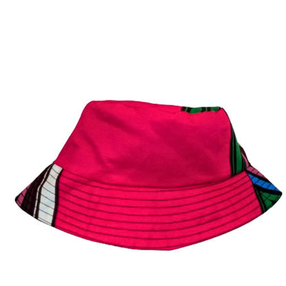 Pink Venda African Bucket hat by Tribe Afrique - Tribe Afrique