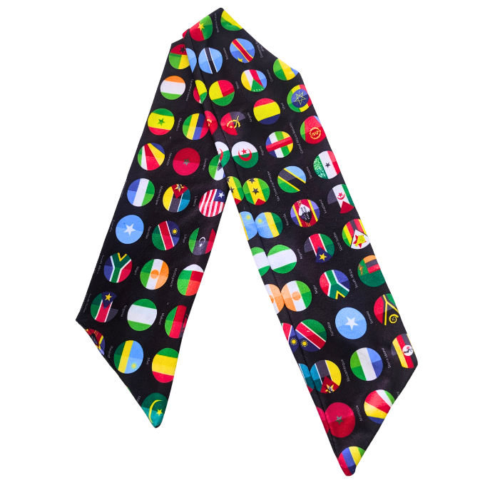 All African Flags Double-sided Fleece Scarf by Tribe Afrique
