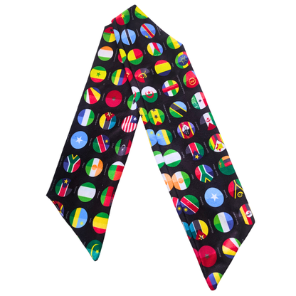 All African Flags Double-sided Fleece Scarf by Tribe Afrique