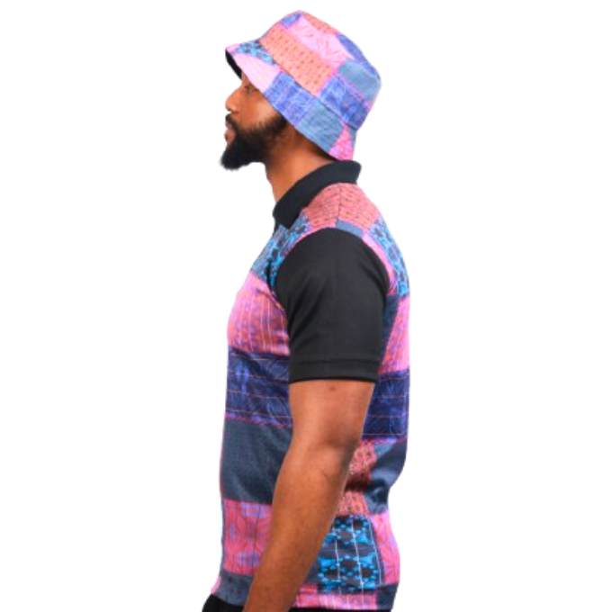 Basotho All Nations Heritage African Golf Shirt with Matching Bucket Hat by Tribe Afrique - Tribe Afrique