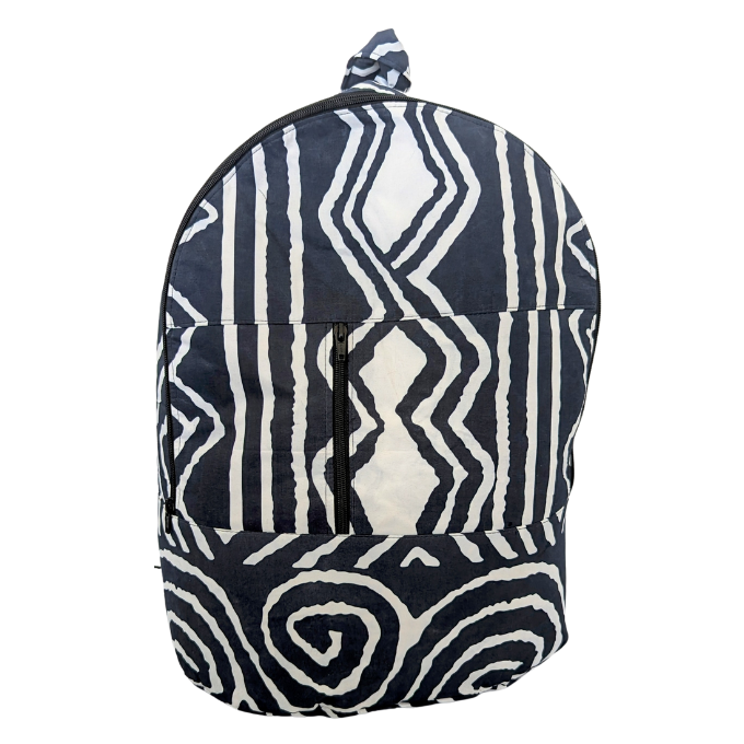 Zebra Print African Laptop Backpack by Tribe Afrique Tribe Afrique