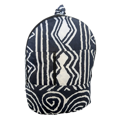 Zebra Print African Laptop Backpack by Tribe Afrique Tribe Afrique