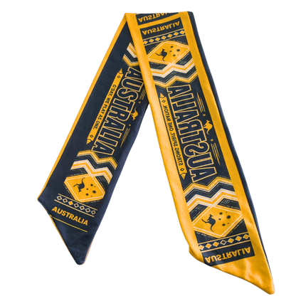 Australia Supporters Double-Sided Fleece Scarf, Green & Gold by Tribe Afrique