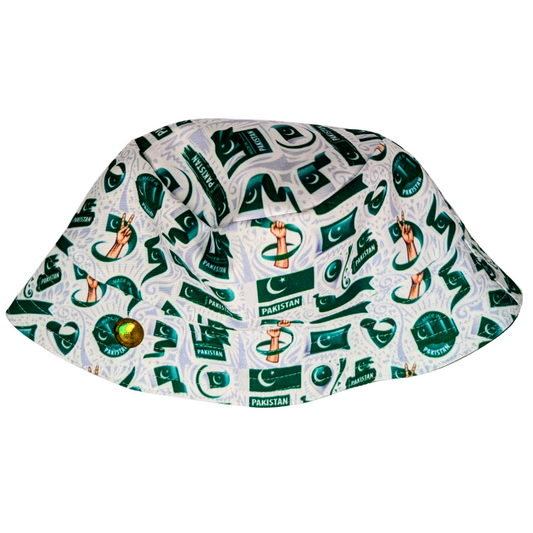 White Pakistan Supporters Flag of Flags Bucket Hat - Tribe Afrique