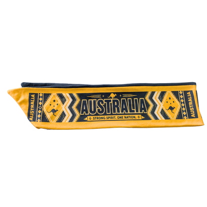 Australia Supporters Double-Sided Fleece Scarf, Green & Gold by Tribe Afrique