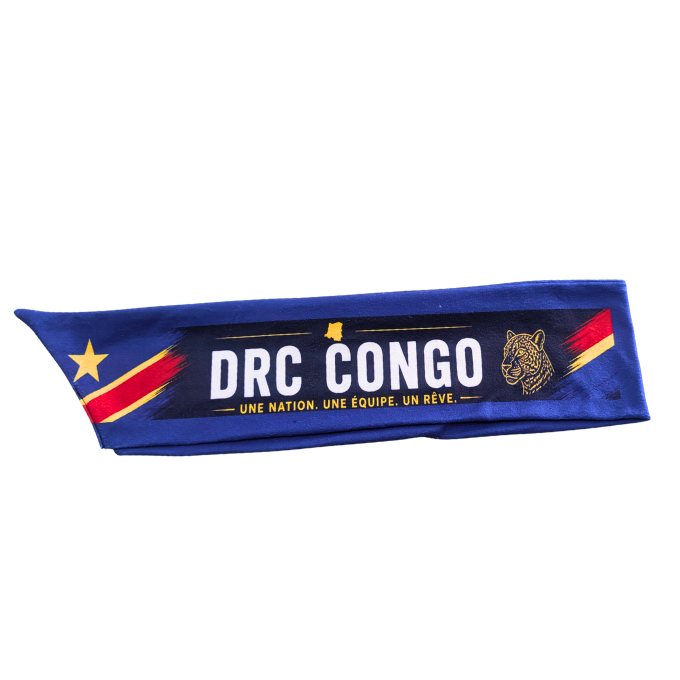Proudly DRC Congo Leopards supporters Double-sided Fleece Scarf by Tribe Afrique