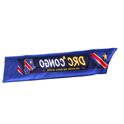 Proudly DRC Congo Leopards supporters Double-sided Fleece Scarf by Tribe Afrique