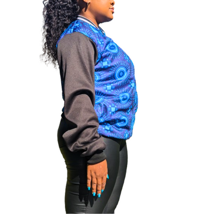 Blue Shwe shwe Inspired African Jacket   by Tribe Afrique - Tribe Afrique