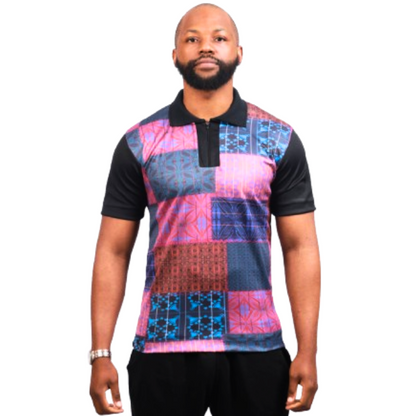 Basotho All Nations Heritage African Golf Shirt with Matching Bucket Hat by Tribe Afrique - Tribe Afrique