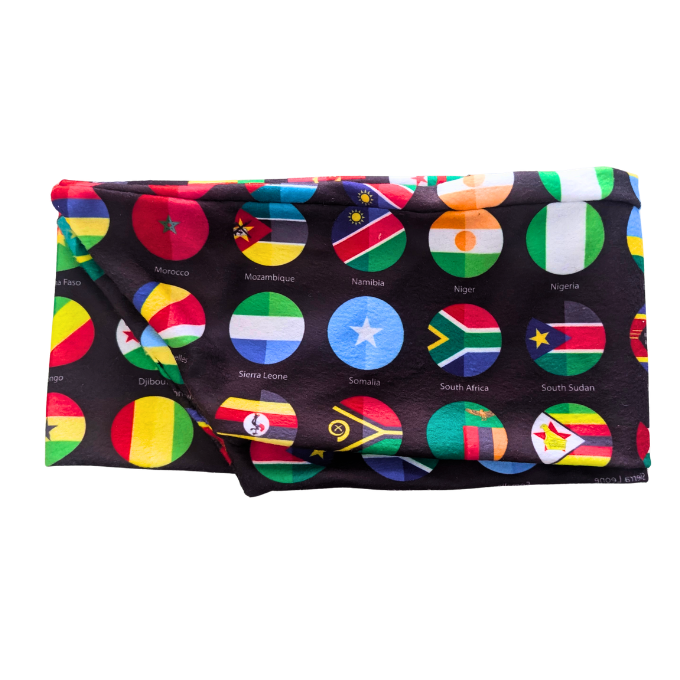 All African Flags Double-sided Fleece Scarf by Tribe Afrique