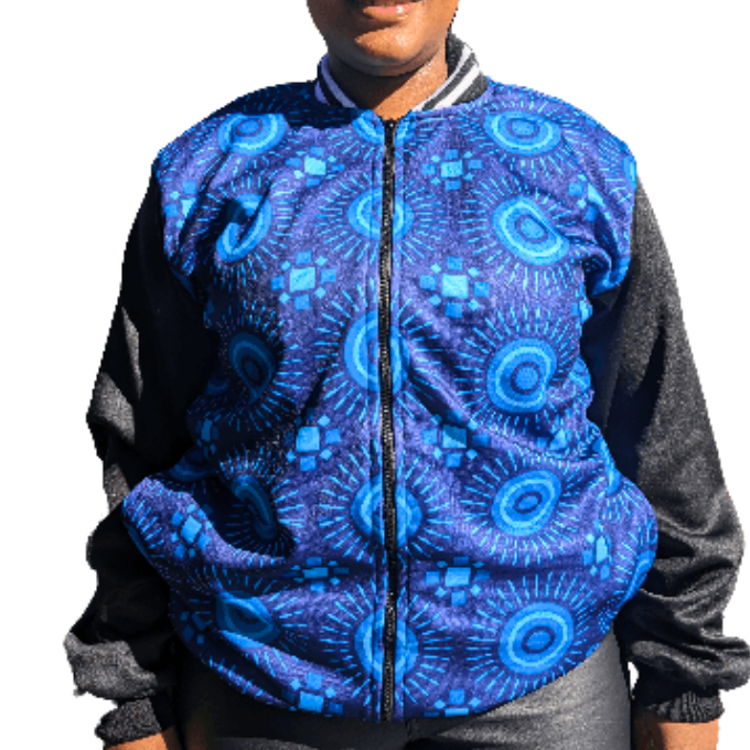 Blue Shwe shwe Inspired African Jacket   by Tribe Afrique - Tribe Afrique