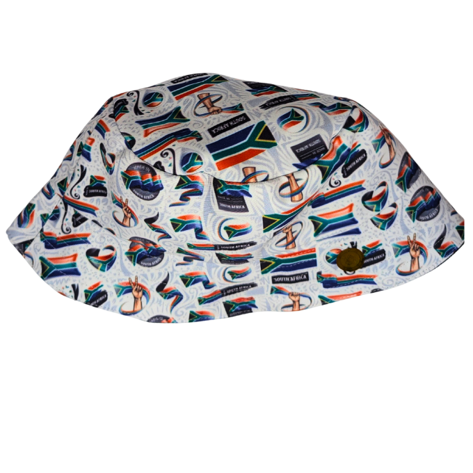 White South African Flag of Flags Bucket Hat - Tribe Afrique