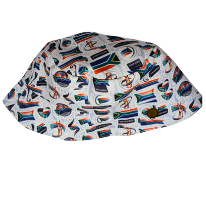 White South African Flag of Flags Bucket Hat - Tribe Afrique