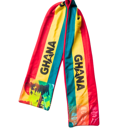 Ghana Black Stars Supporters Double-sided Fleece Scarf by Tribe Afrique