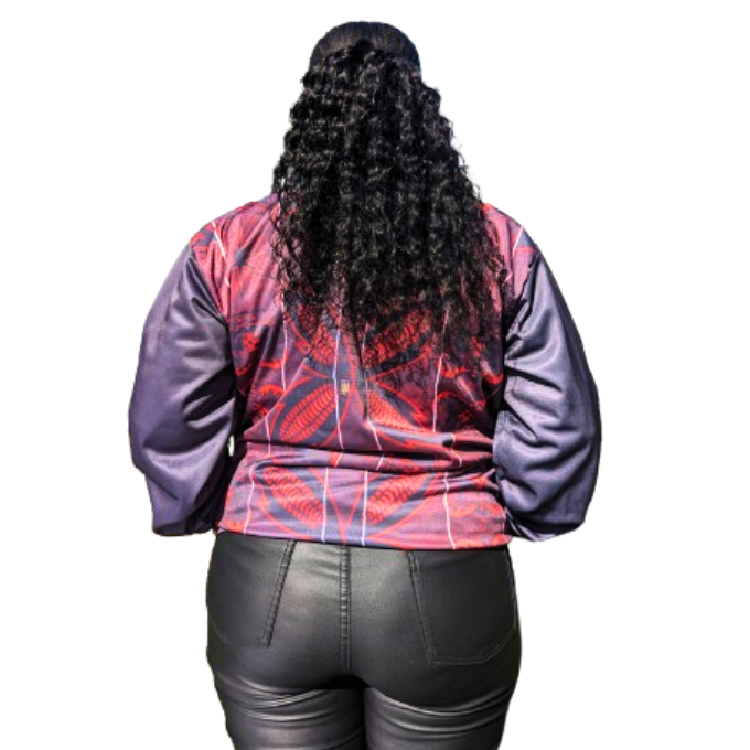 Red Sotho African Jacket   by Tribe Afrique - Tribe Afrique