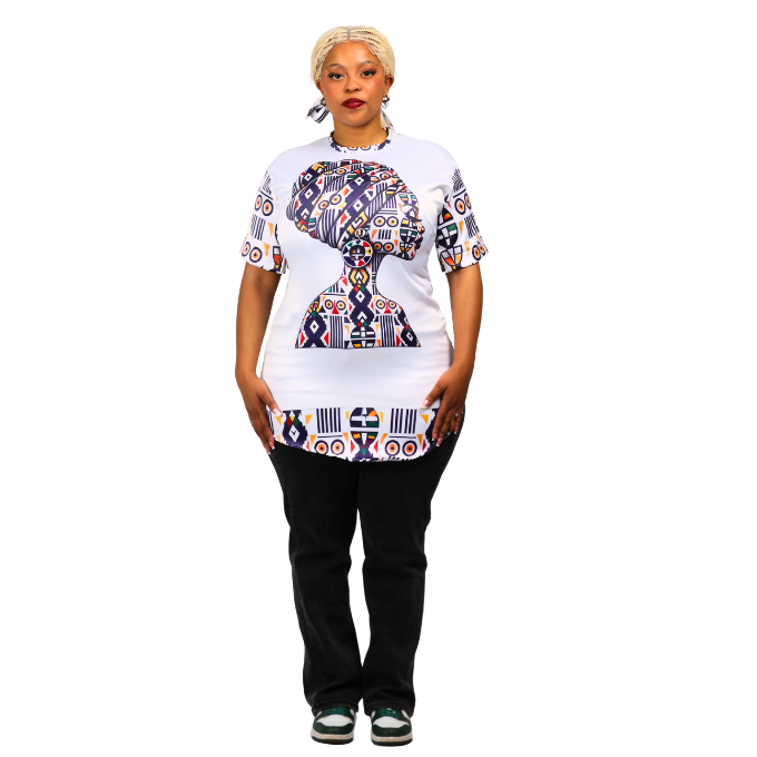 Luxury Ndebele Kese Heritage Tunic Shirt with Matching Head Wrap