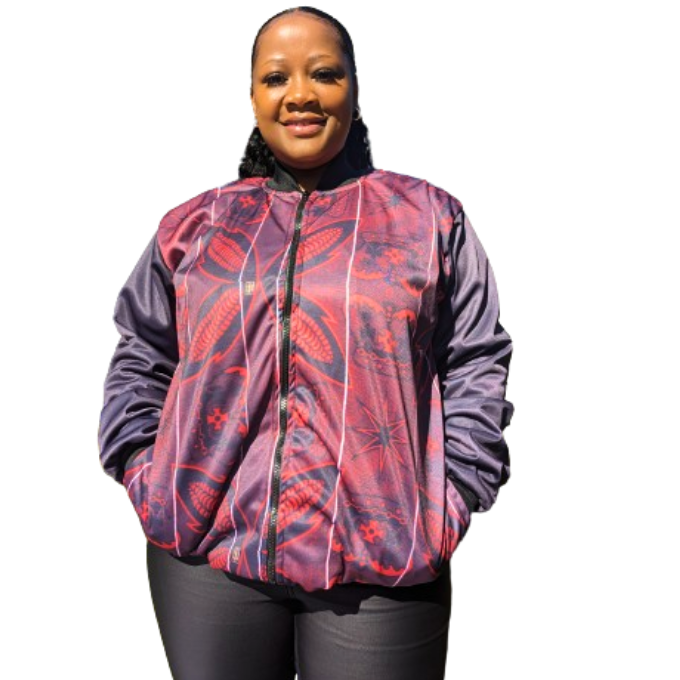 Red Sotho African Jacket   by Tribe Afrique - Tribe Afrique