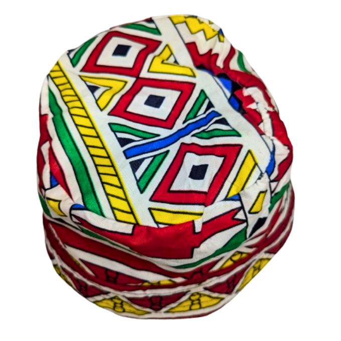 Orange Ndebele African Bucket hat by Tribe Afrique - Tribe Afrique