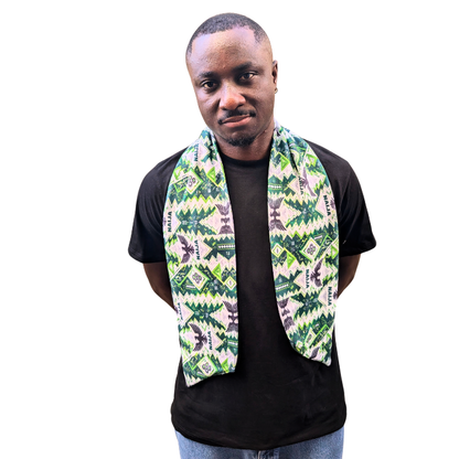 Proudly Nigerian Naija Super Eagles Double-sided Fleece Scarf by Tribe Afrique