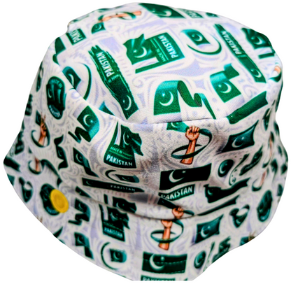 White Pakistan Supporters Flag of Flags Bucket Hat - Tribe Afrique