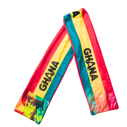 Ghana Black Stars Supporters Double-sided Fleece Scarf by Tribe Afrique