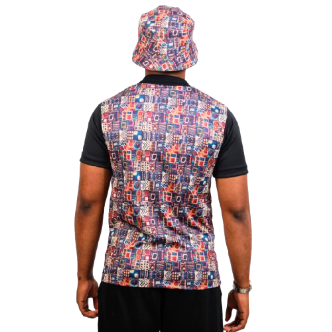 Mondlane Heritage African Golf Shirt with Matching Bucket Hat by Tribe Afrique - Tribe Afrique