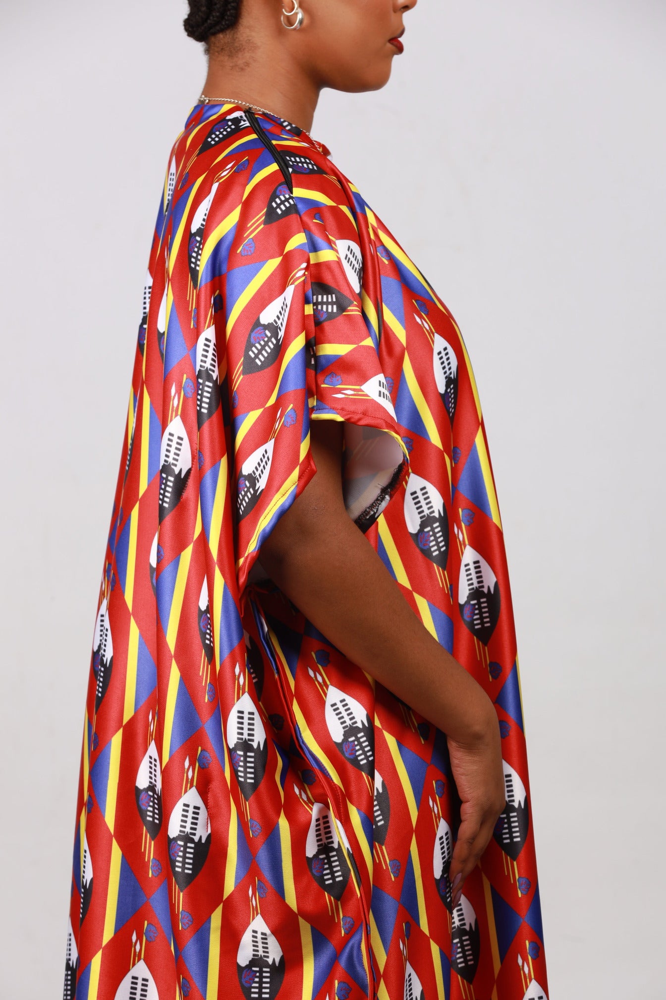 Red Swati African Bubu Dress by Tribe Afrique (Kaftan) - Tribe Afrique