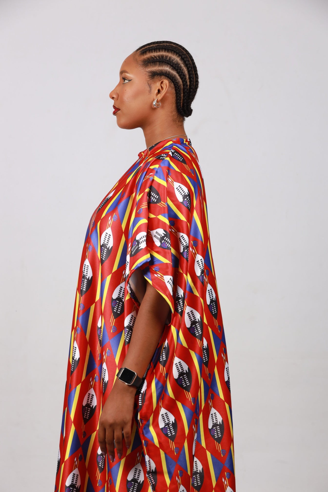 Red Swati African Bubu Dress by Tribe Afrique (Kaftan) - Tribe Afrique
