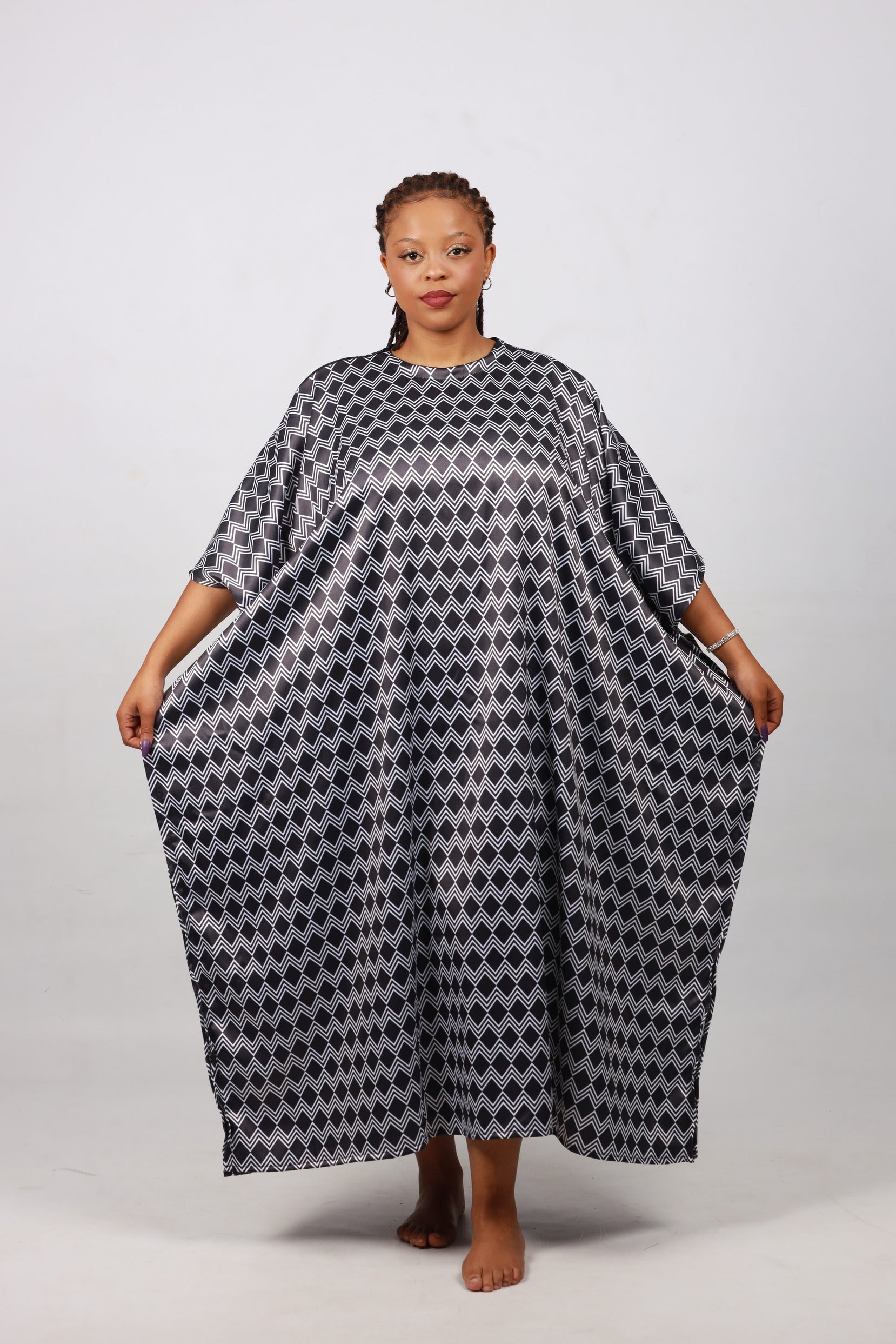 Xhosa Zig Zag African Bubu Dress by Tribe Afrique (Kaftan) - Tribe Afrique