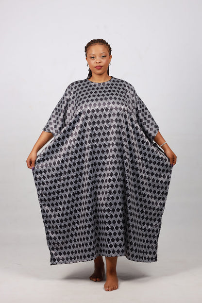 Xhosa Zig Zag African Bubu Dress by Tribe Afrique (Kaftan) - Tribe Afrique