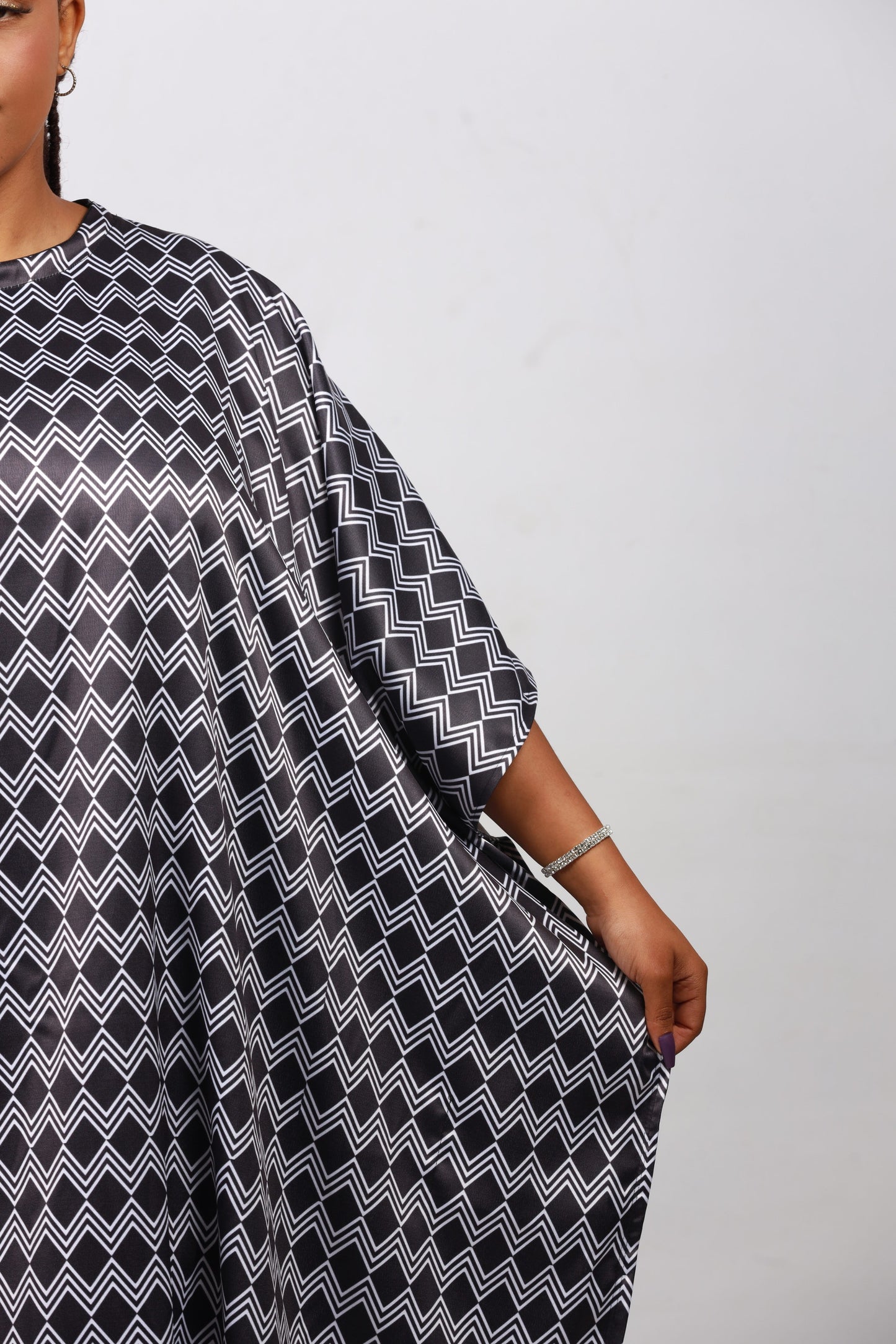 Xhosa Zig Zag African Bubu Dress by Tribe Afrique (Kaftan) - Tribe Afrique