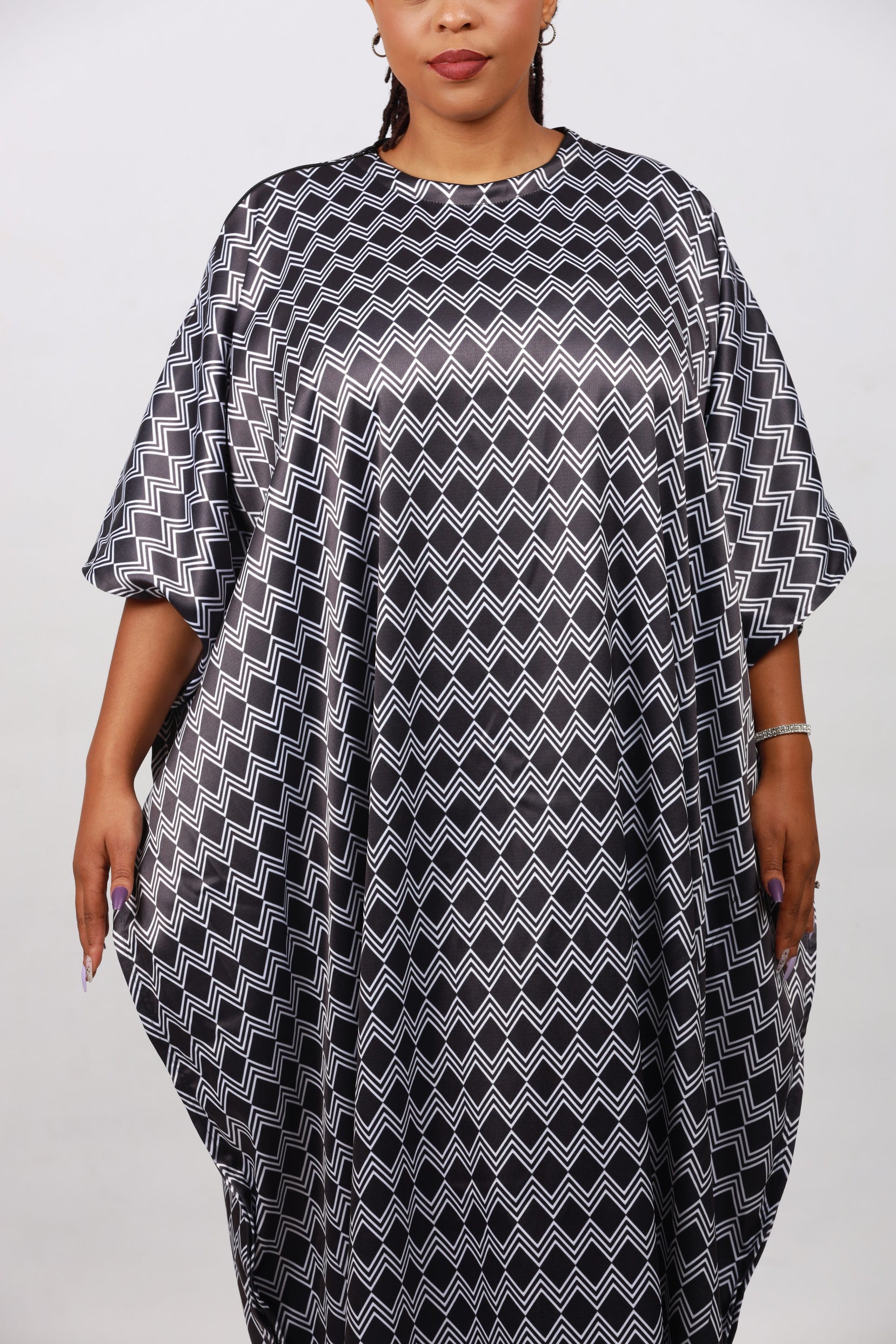 Xhosa Zig Zag African Bubu Dress by Tribe Afrique (Kaftan) - Tribe Afrique