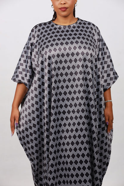 Xhosa Zig Zag African Bubu Dress by Tribe Afrique (Kaftan) - Tribe Afrique