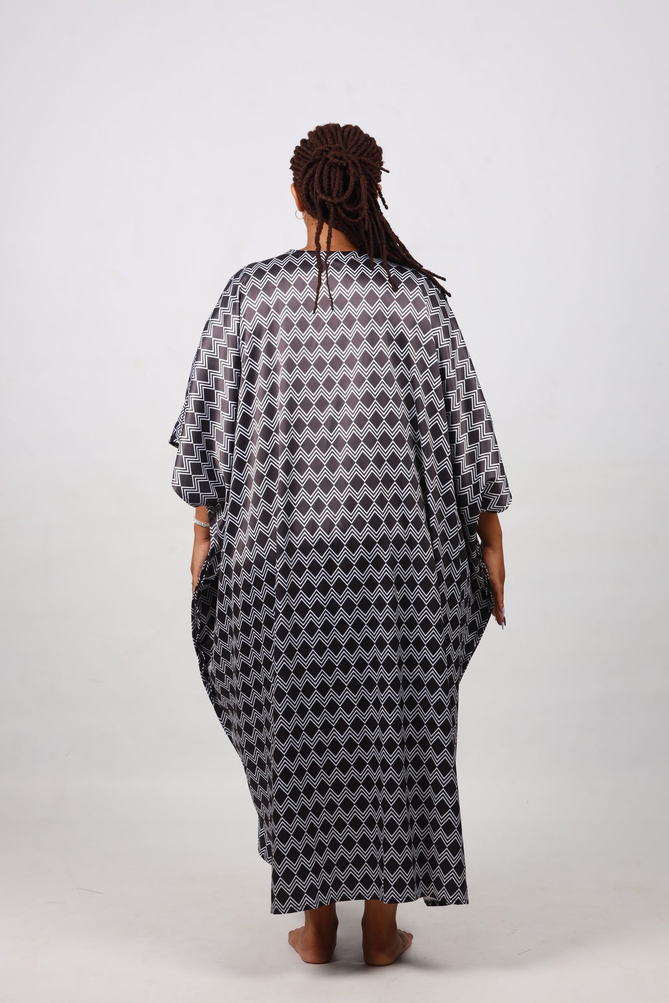 Xhosa Zig Zag African Bubu Dress by Tribe Afrique (Kaftan) - Tribe Afrique